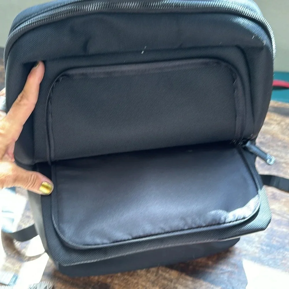 The Toppu black backpack minimalist sleek design unisex